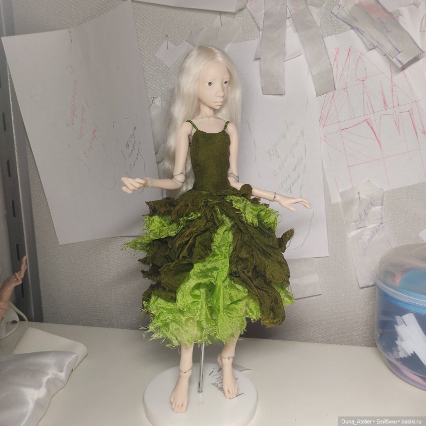 Шелковое платье — Одежда и обувь для кукол своими руками: фото (фото 7)