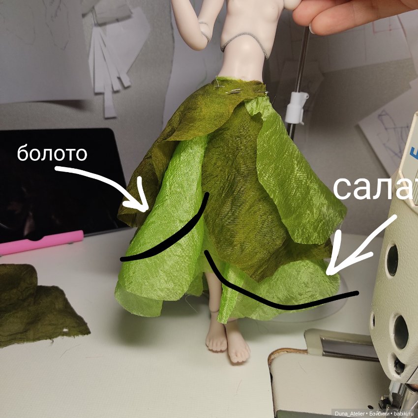 Шелковое платье — Одежда и обувь для кукол своими руками: фото (фото 2)