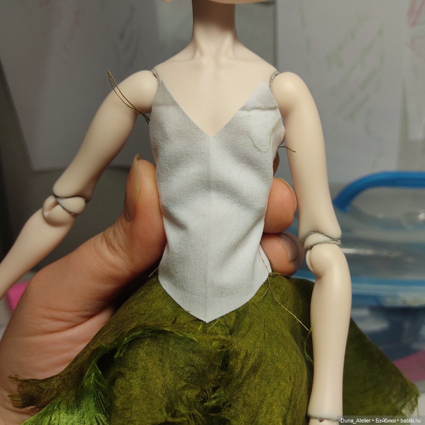 Шелковое платье — Одежда и обувь для кукол своими руками: фото (фото 6)