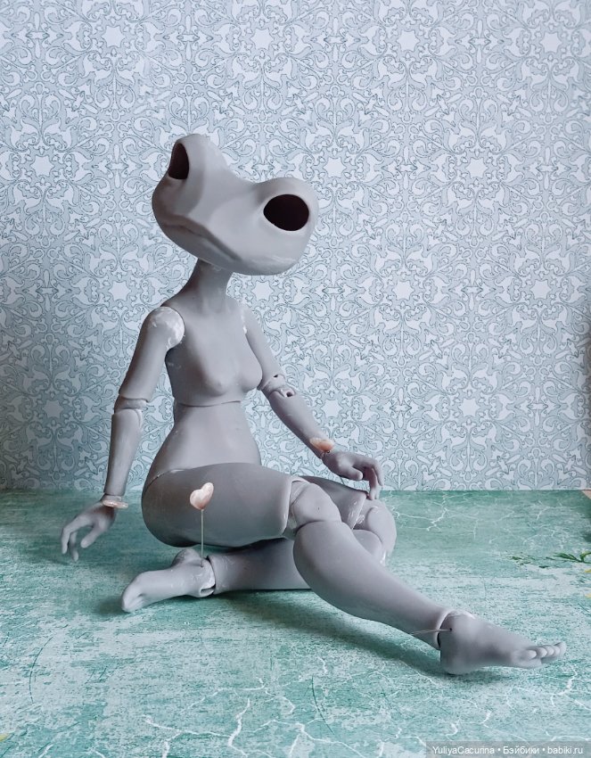 Лягушка — Авторские шарнирные куклы своими руками: лепка (фото 4)