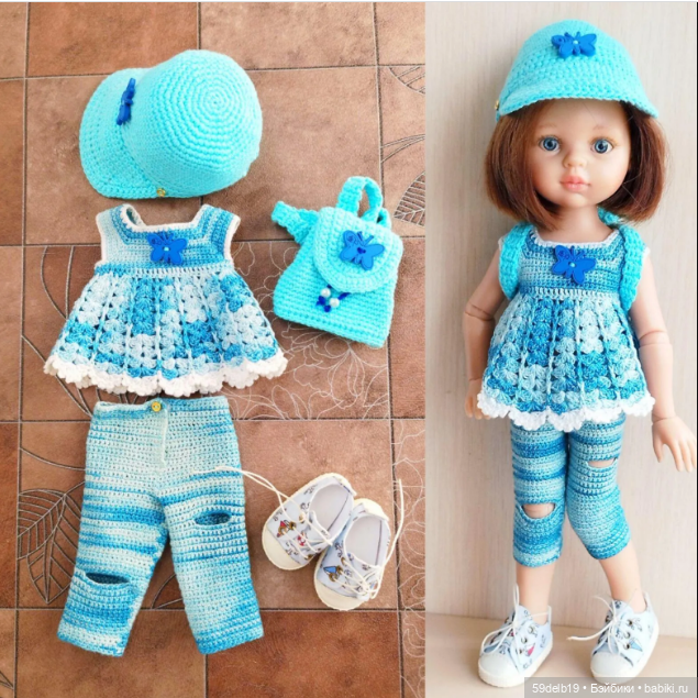 Костюмчик для прогулок на природе для кукол ПР