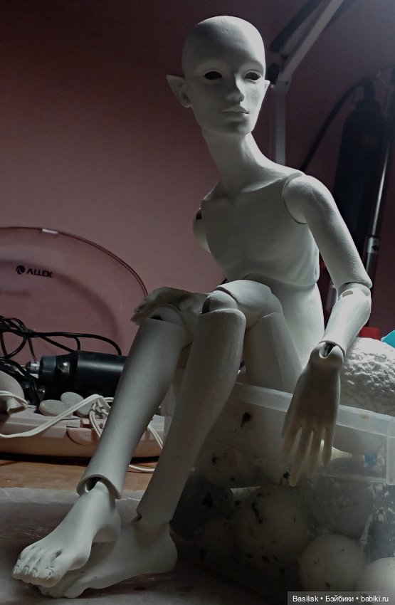 Процесс парень 09 — Авторские шарнирные куклы своими руками: лепка