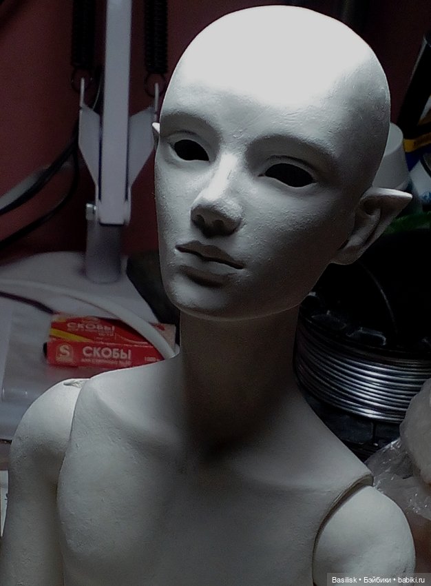 Процесс парень 09 — Авторские шарнирные куклы своими руками: лепка (фото 10)