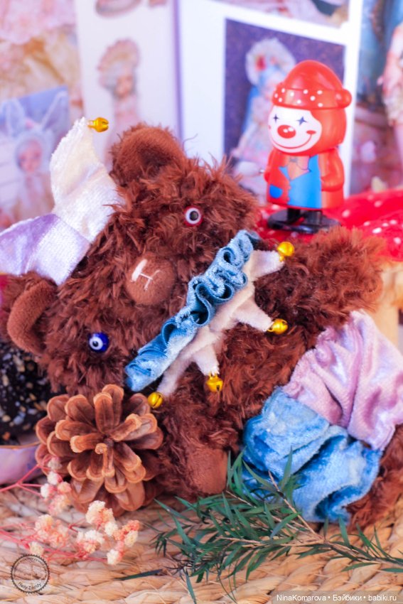 Мишка-Арлекин — Авторские мишки Тедди и друзья: фото (фото 3)