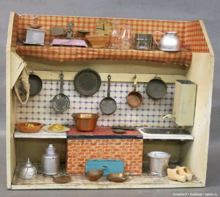 Антикварные мини кухни — Антикварные игрушки и домики: елочные украшения (фото 8)