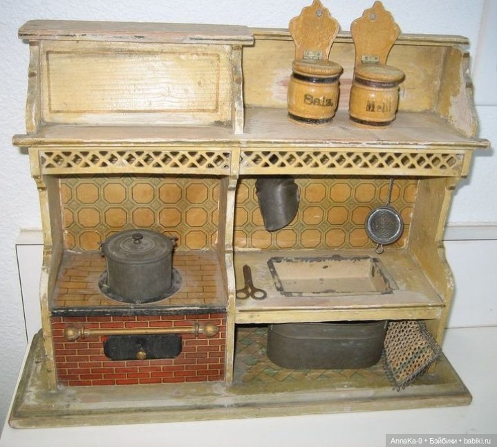 Антикварные мини кухни — Антикварные игрушки и домики: елочные украшения (фото 9)
