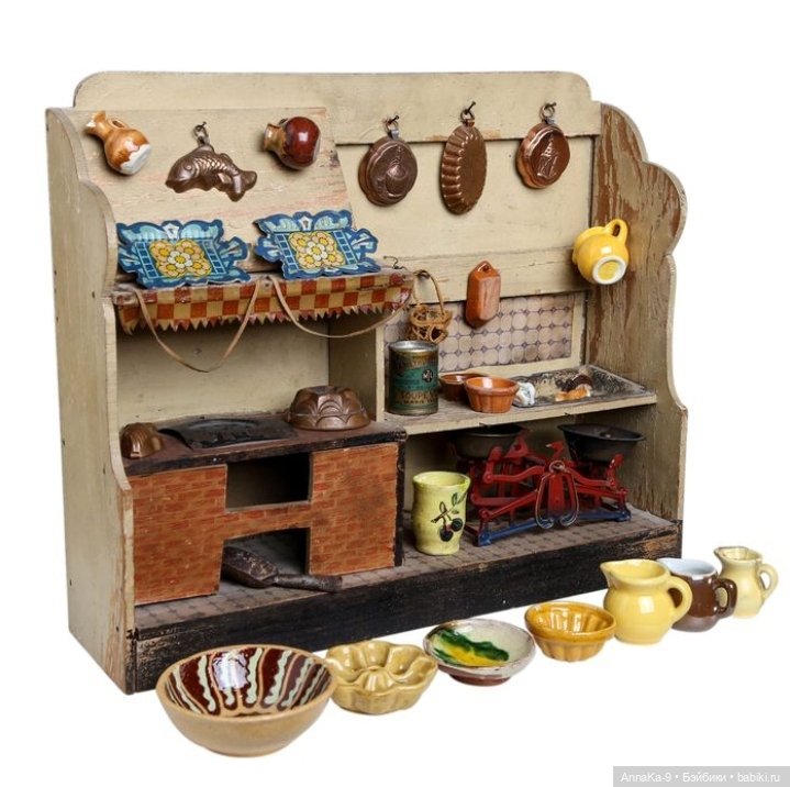 Антикварные мини кухни — Антикварные игрушки и домики: елочные украшения (фото 4)