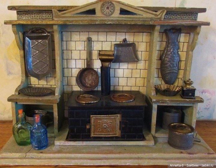 Антикварные мини кухни — Антикварные игрушки и домики: елочные украшения