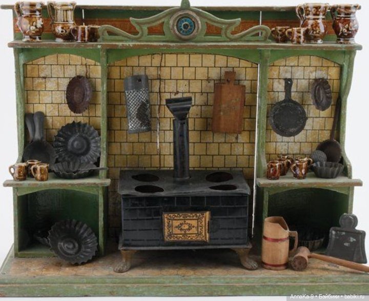 Антикварные мини кухни — Антикварные игрушки и домики: елочные украшения