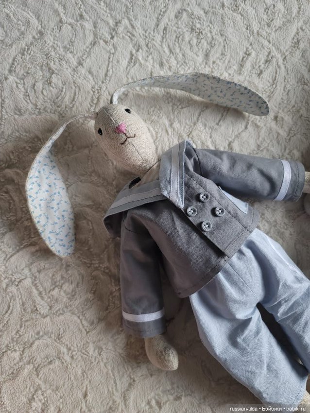 Длинноногие зайчики — Текстильные игрушки и примитивы: кофейные (фото 8)