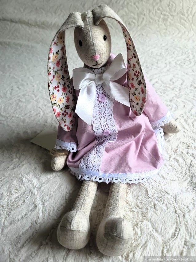 Длинноногие зайчики — Текстильные игрушки и примитивы: кофейные (фото 4)