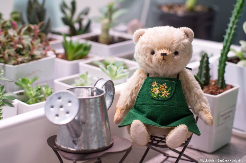 Мишки и домашний минисад — Авторские мишки Тедди и друзья: фото (фото 8)