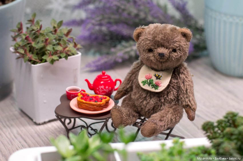 Мишки и домашний минисад — Авторские мишки Тедди и друзья: фото (фото 9)