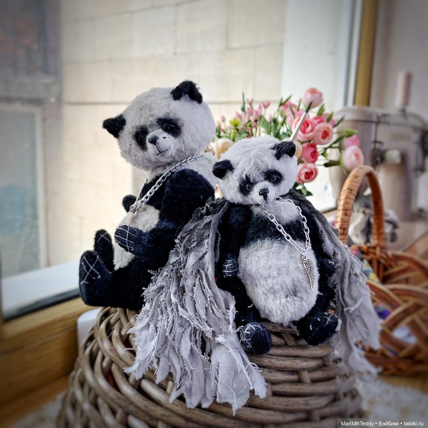 Панда и панда-ангел — Авторские мишки Тедди и друзья: фото (фото 4)