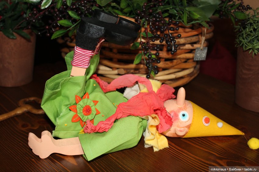 Буратино Весенний — Авторские куклы из дерева (фото 5)