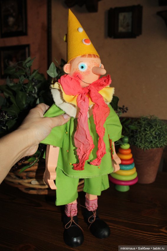 Буратино Весенний — Авторские куклы из дерева (фото 3)