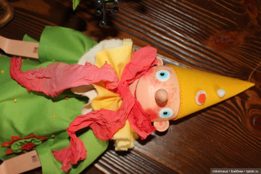 Буратино Весенний — Авторские куклы из дерева (фото 4)