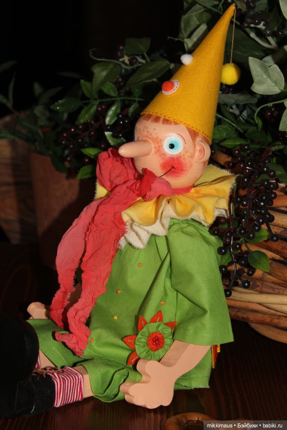 Буратино Весенний — Авторские куклы из дерева