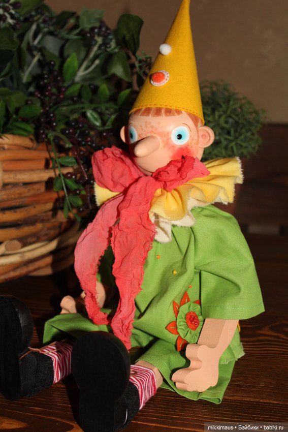 Буратино Весенний — Авторские куклы из дерева
