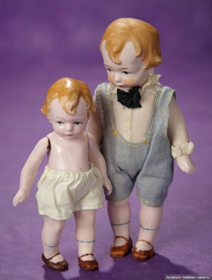 Мальчики mignonette — Антикварные куклы Mignonette (Миньонетта): карманные
