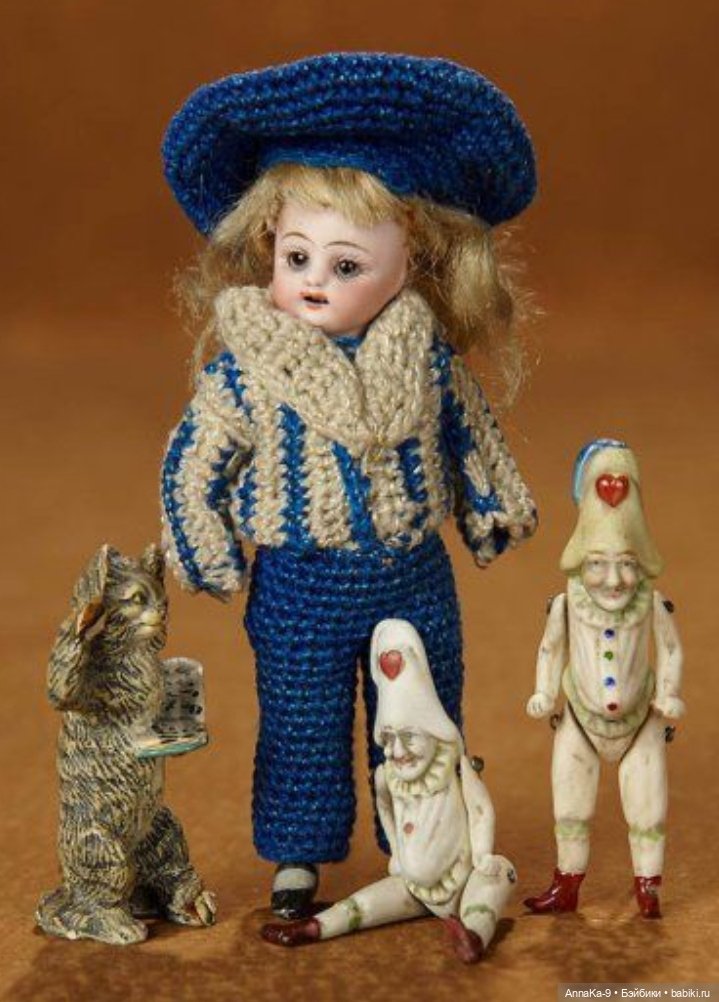 Мальчики mignonette — Антикварные куклы Mignonette (Миньонетта): карманные