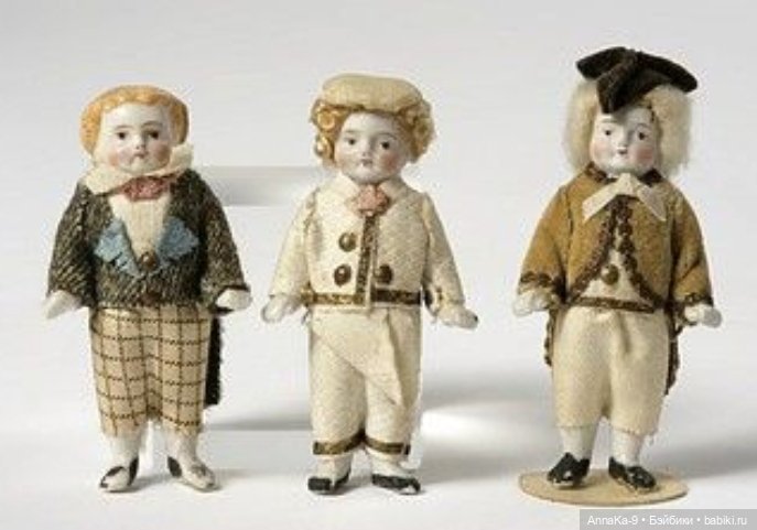 Мальчики mignonette — Антикварные куклы Mignonette (Миньонетта): карманные
