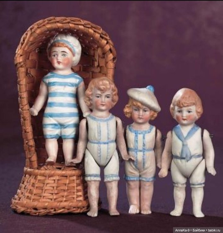 Мальчики mignonette — Антикварные куклы Mignonette (Миньонетта): карманные