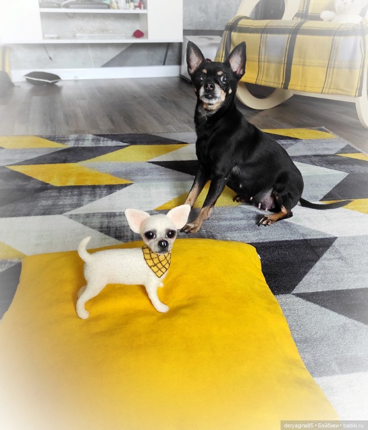 Чихуахуа — Валяные игрушки из шерсти: сухое валяние (фото 7)