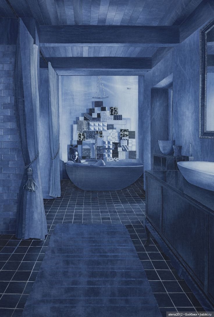 Ян Берри - картины из джинсов