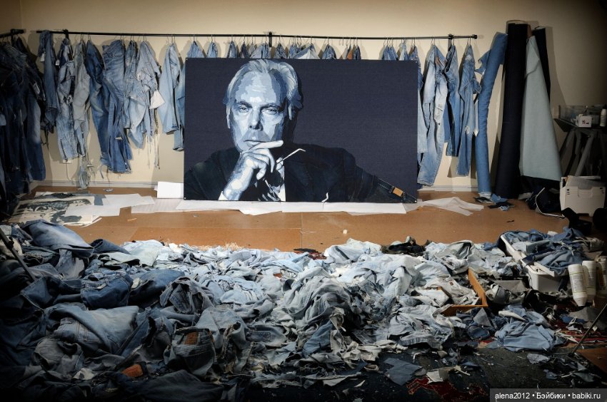 Ян Берри - картины из джинсов