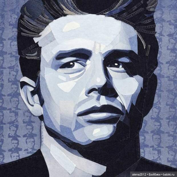 Ян Берри - картины из джинсов