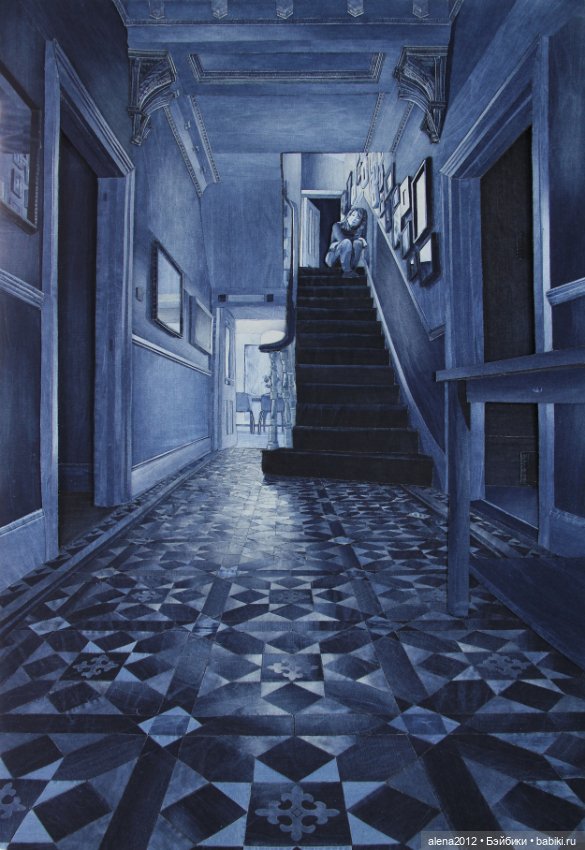 Ян Берри - картины из джинсов (фото 8)