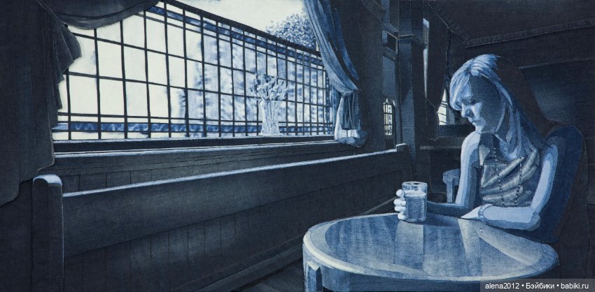 Ян Берри - картины из джинсов