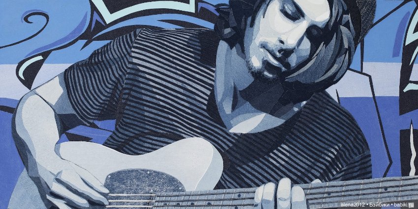 Ян Берри - картины из джинсов