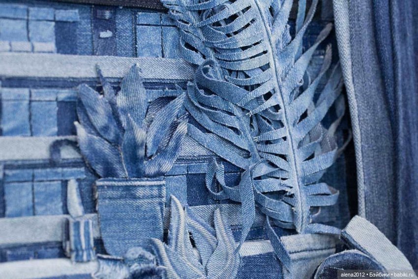 Ян Берри - картины из джинсов (фото 2)