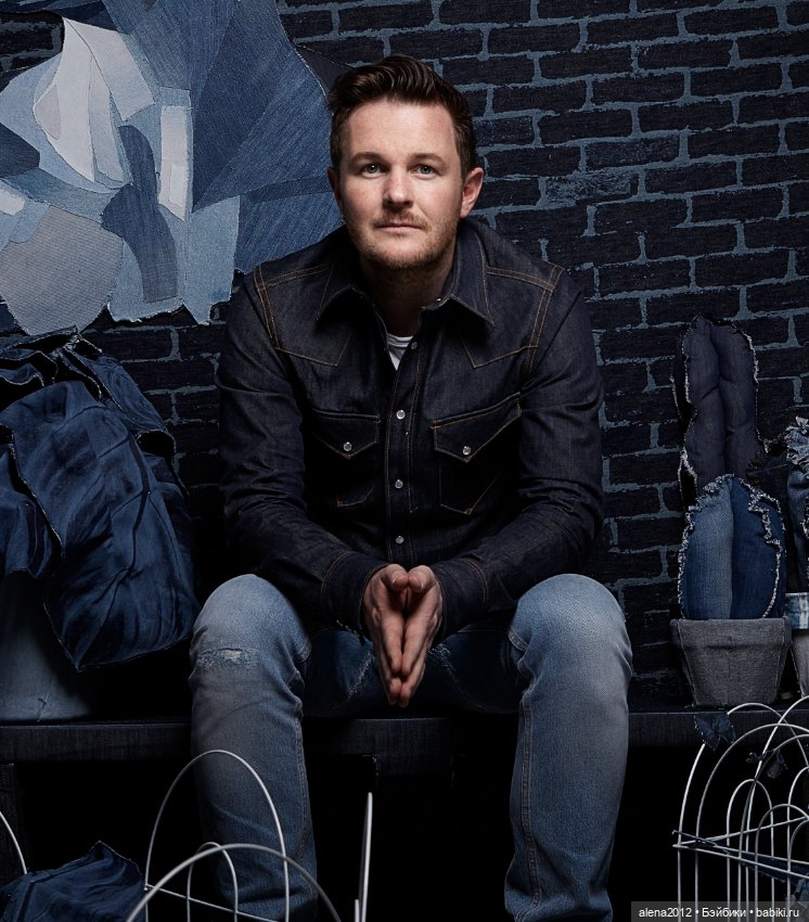 Ян Берри - картины из джинсов