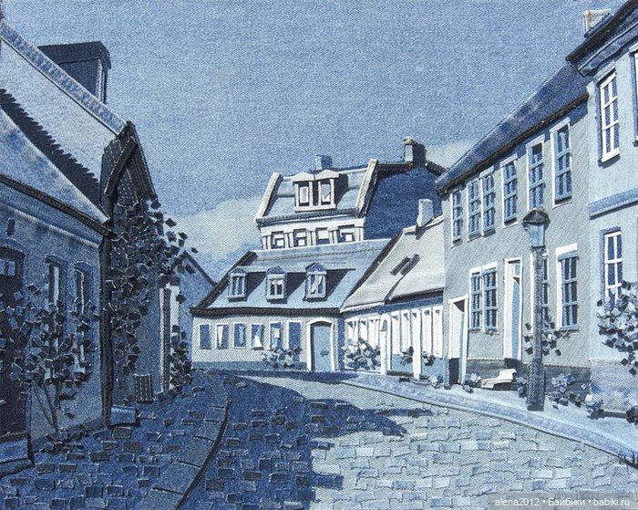 Ян Берри - картины из джинсов