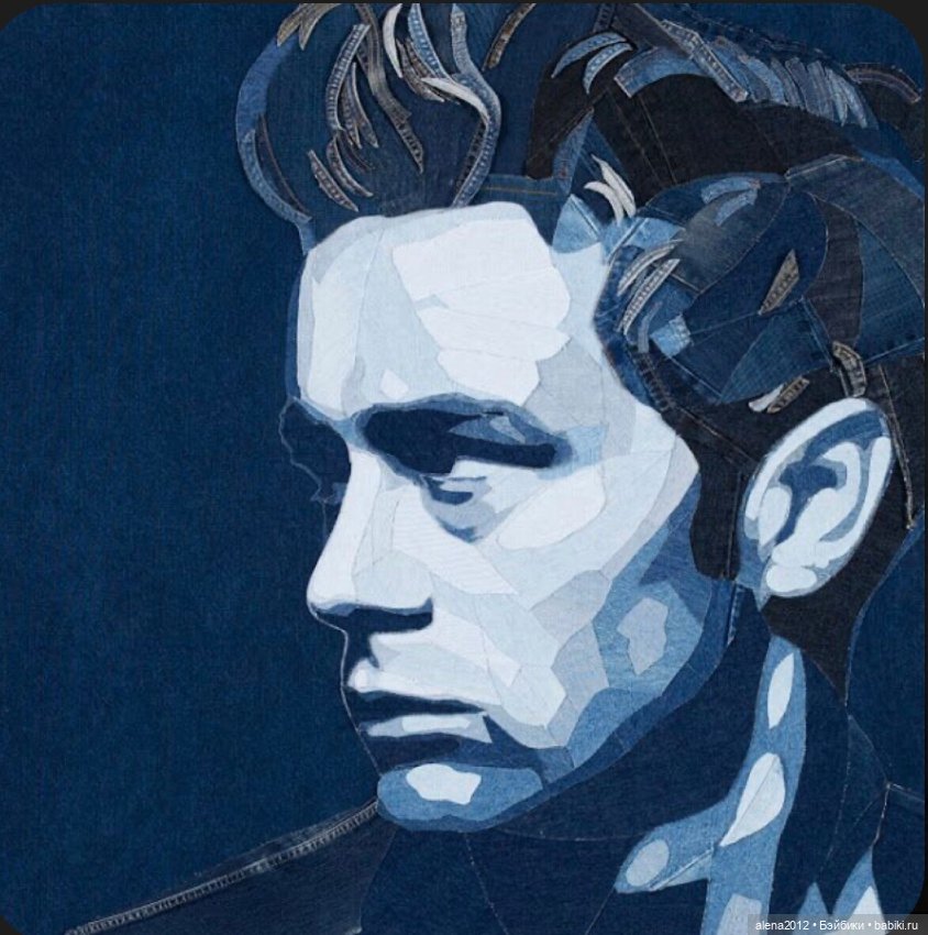 Ян Берри - картины из джинсов