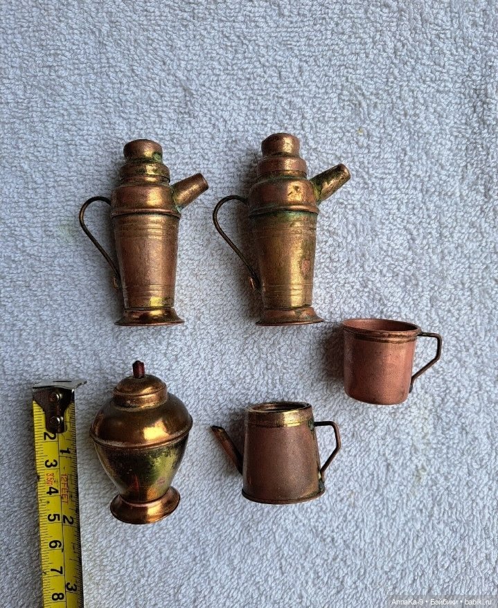 Фото подборка с аукционов с антикварной и винтажной кукольной миниатюрой, медь (фото 6)