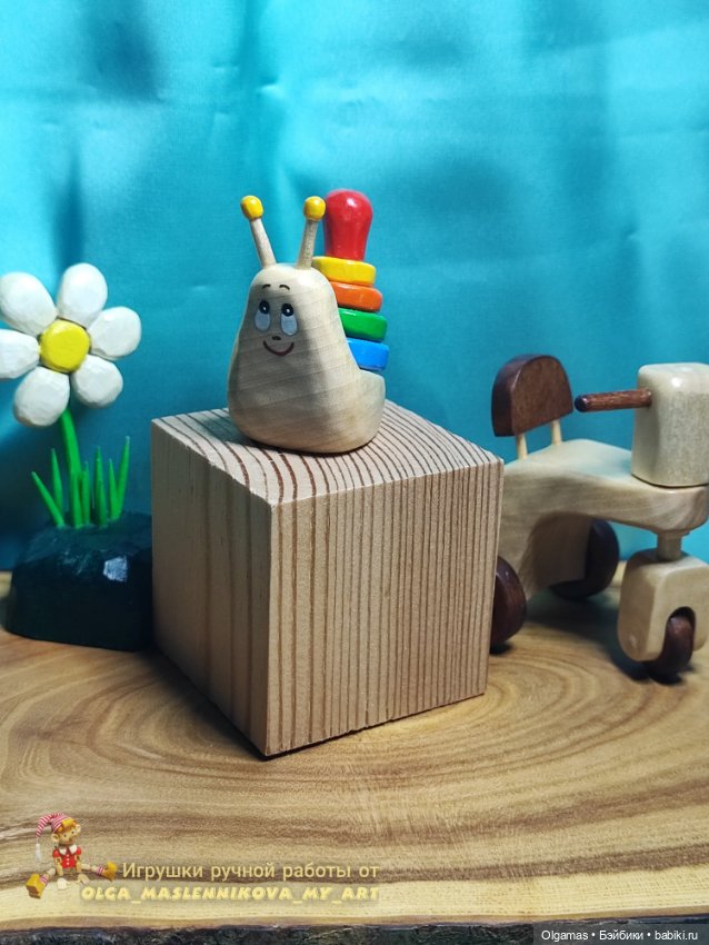 Игрушки для ишрушек🐌🐎🛴 — Авторские игрушки из дерева: резьба (фото 3)