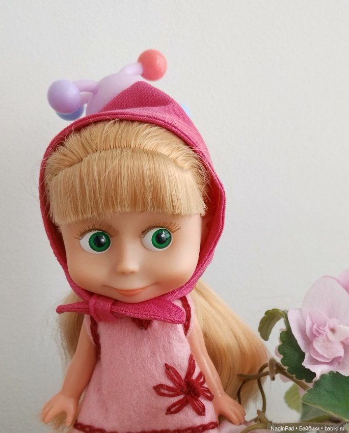 Ручка-шапка✍️🎩 — Куклы Маша и Медведь (Simba): Маша в кармашке (фото 9)