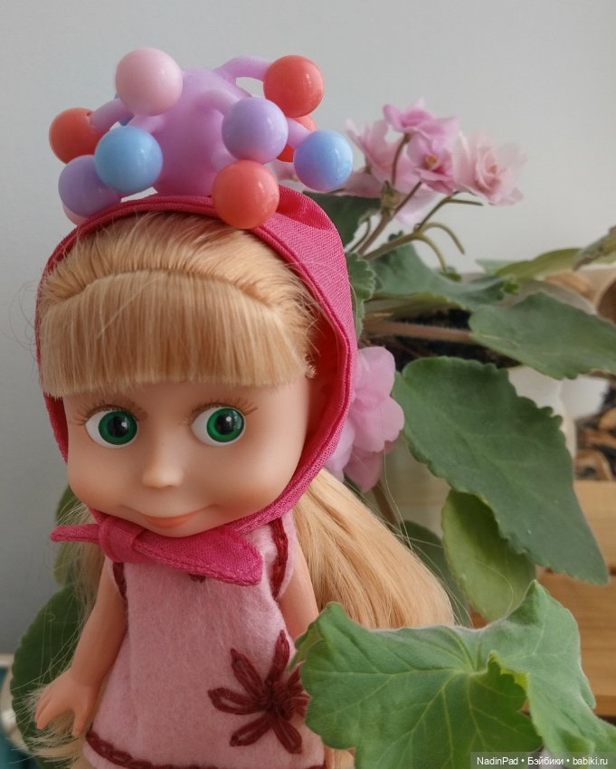 Ручка-шапка✍️🎩 — Куклы Маша и Медведь (Simba): Маша в кармашке (фото 10)