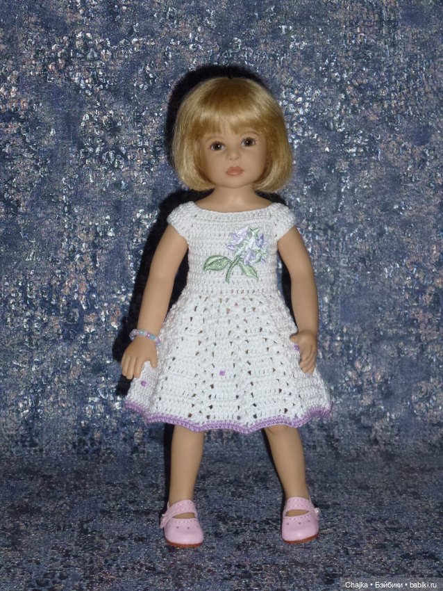 Вязаное платье на кукол Хейди Плюсчок 26 см - Heidi Plusczok 26 см
