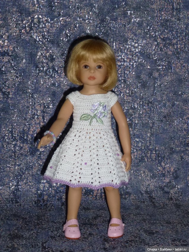 Вязаное платье на кукол Хейди Плюсчок 26 см - Heidi Plusczok 26 см (фото 9)