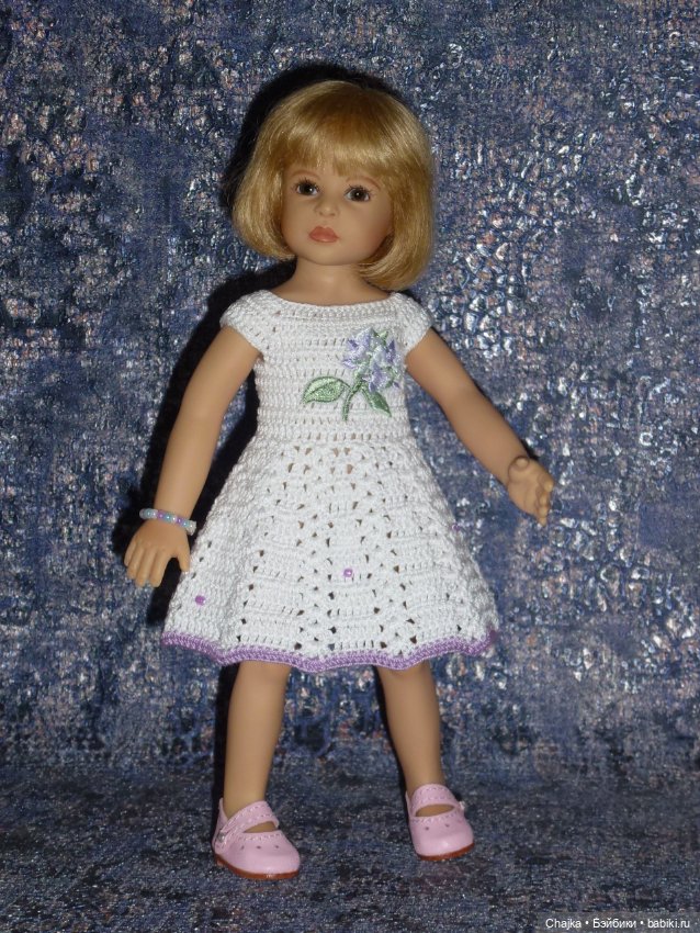 Вязаное платье на кукол Хейди Плюсчок 26 см - Heidi Plusczok 26 см (фото 7)