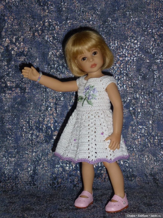 Вязаное платье на кукол Хейди Плюсчок 26 см - Heidi Plusczok 26 см (фото 3)