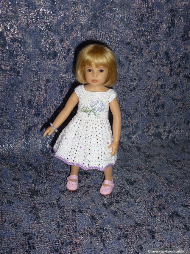 Вязаное платье на кукол Хейди Плюсчок 26 см - Heidi Plusczok 26 см (фото 5)