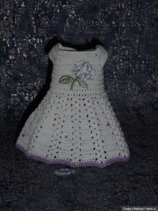 Вязаное платье на кукол Хейди Плюсчок 26 см - Heidi Plusczok 26 см