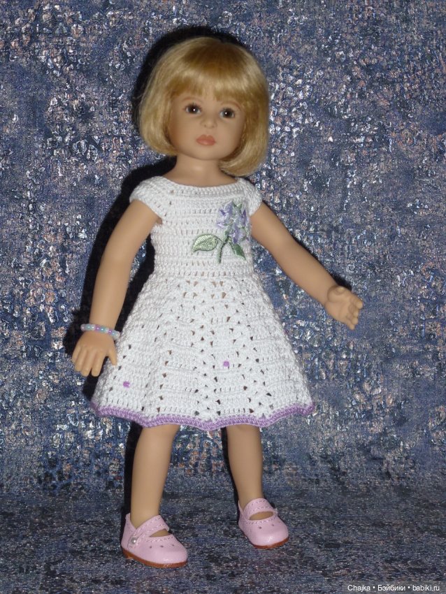 Вязаное платье на кукол Хейди Плюсчок 26 см - Heidi Plusczok 26 см (фото 4)