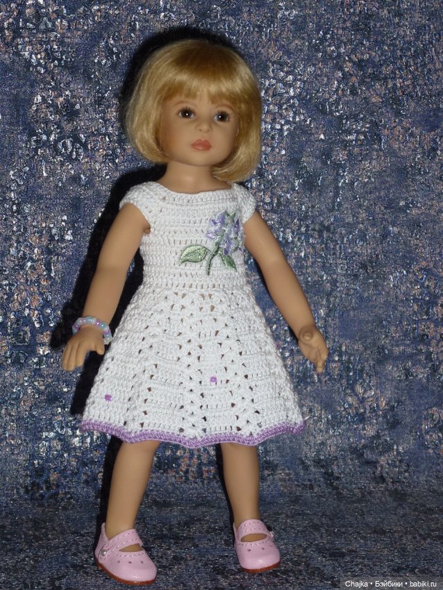 Вязаное платье на кукол Хейди Плюсчок 26 см - Heidi Plusczok 26 см (фото 10)